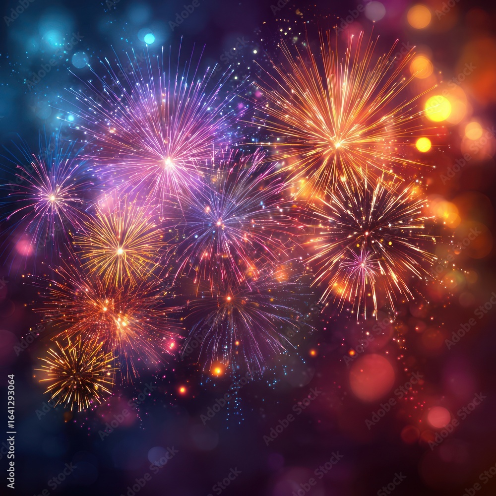 Fototapeta premium fireworks celebration background image