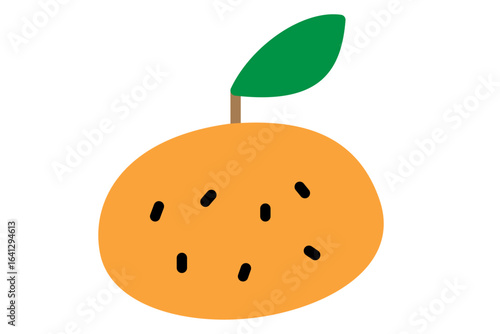 手書き風のみかんのイラスト