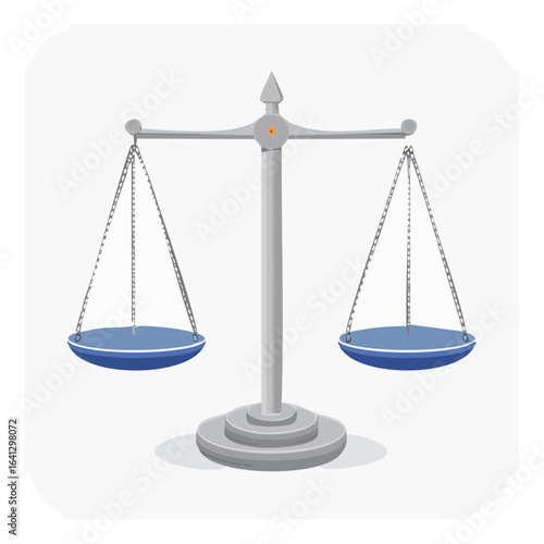 Scales of justice illustration balance courtroom decision law judgement