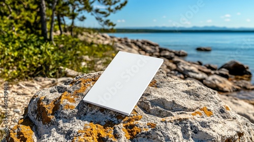 Blank Book on Rocky Coast