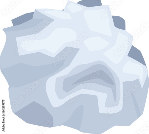 Crumpled piece of paper forming a ball, symbolizing waste, recycling, and office clutter