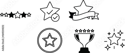 Award and rating icons collection