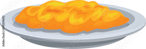 Soft and fluffy scrambled eggs are served on a plate, ready to be enjoyed for a delicious and nutritious breakfast