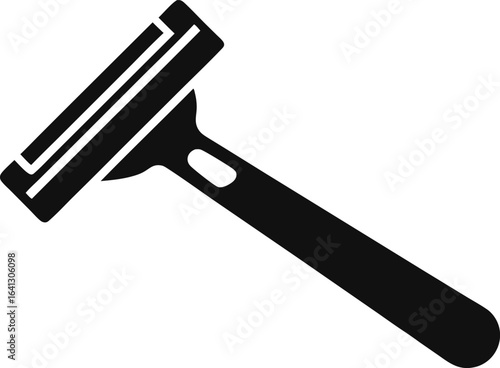 Disposable or Safety Razor Silhouette Graphic