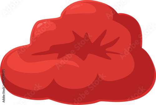 Comfortable red beanbag chair providing a cozy and inviting spot for relaxation