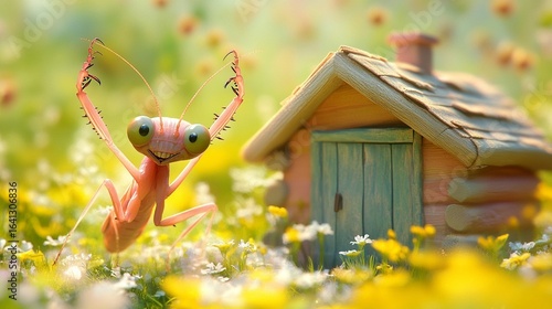 Praying Mantis & Tiny House