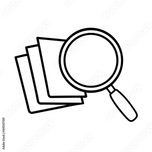magnifying glass on the book