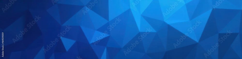 Fototapeta premium Classic blue triangulated backdrop, generative art style , background, blue, minimal