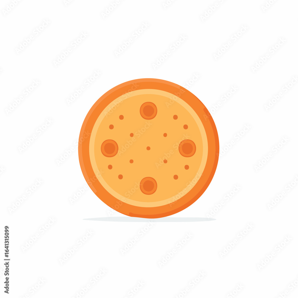 Vibrant orange round baked food item with small dimples Vibrant orange round baked food item with small dimples