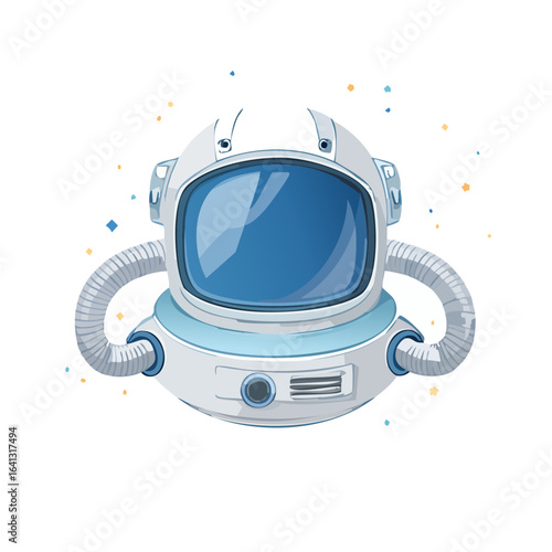Wallpaper Mural Cartoon Astronaut Spacesuit Floating in Space Exploring Universe Cosmic Adventure Torontodigital.ca