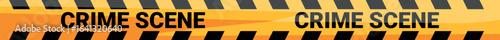 Black and yellow striped crime scene tape isolating a restricted area