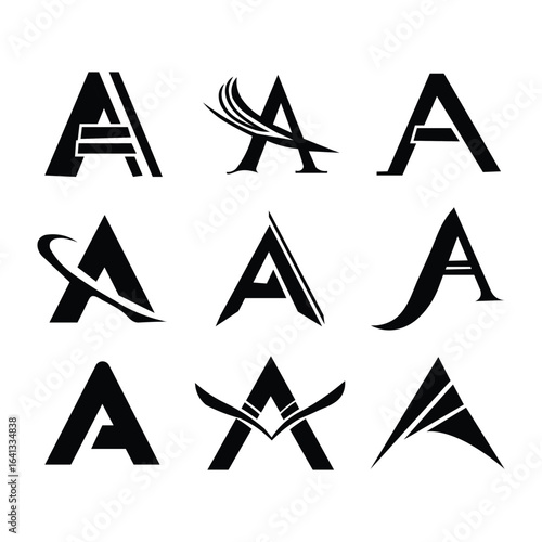 monogram, logo, letter A, minimalist, elegant, luxury, vintage, modern, serif, sans-serif, calligraphy, initials, branding, identity, custom, decorative, geometric, bold, classic, stylish, ornate, art