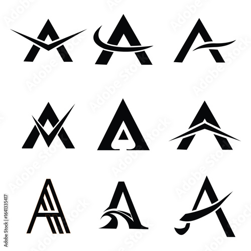 monogram, logo, letter A, minimalist, elegant, luxury, vintage, modern, serif, sans-serif, calligraphy, initials, branding, identity, custom, decorative, geometric, bold, classic, stylish, ornate, art