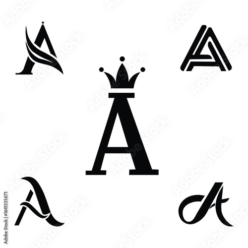 monogram, logo, letter A, minimalist, elegant, luxury, vintage, modern, serif, sans-serif, calligraphy, initials, branding, identity, custom, decorative, geometric, bold, classic, stylish, ornate, art