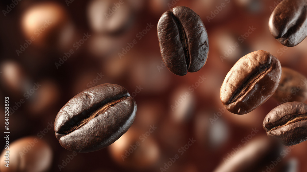 Fototapeta premium International Coffee Day coffee beans background