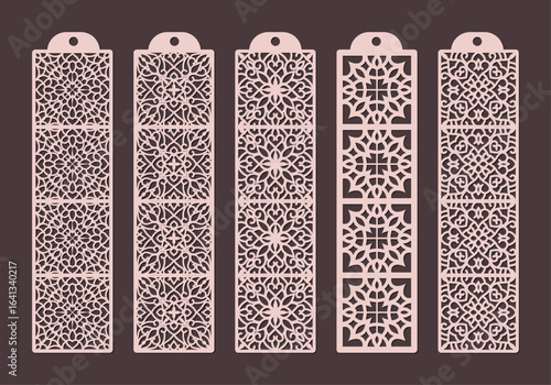 Fractal Abstract Designs for Laser Cut Bookmarks