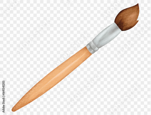 Watercolor paintbrush for art, creativity, and school painting projects vector.