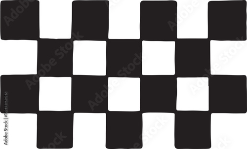Black White Squares Pattern graphic