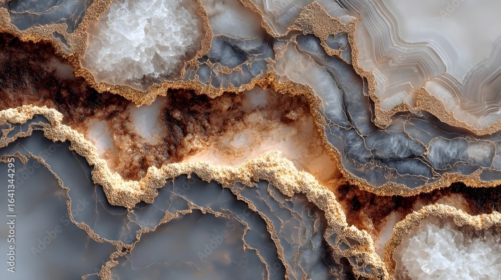Obraz premium Marble texture with gold veins