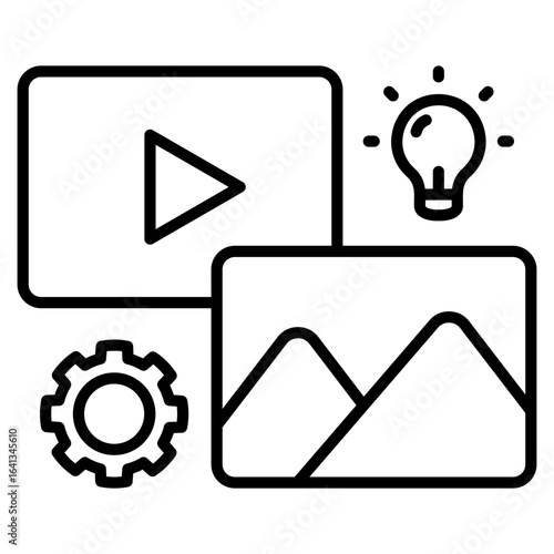 Content Development icon on white background