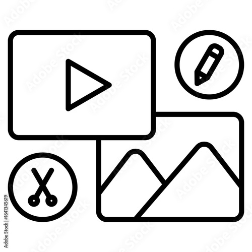 Editing icon on white background