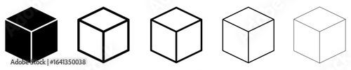Cube vector icons set
