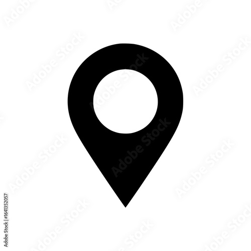 Black location pin icon