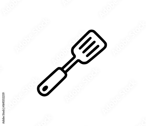 Line art illustration of kitchen spatula