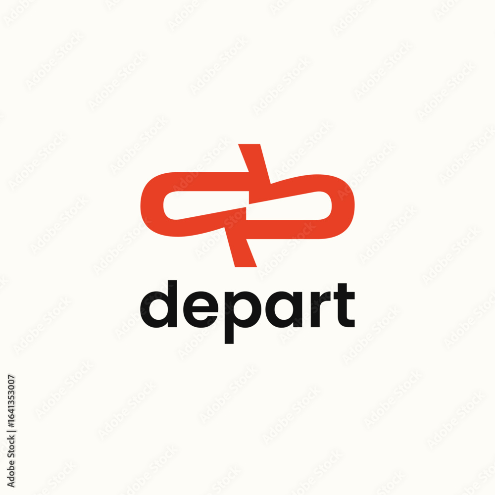 Obraz premium Letter DP Logo Design. Initial P and D Ambigram Logo Identity for Branding and Business