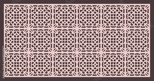 Big set of vertical panels, gratings. Abstract ornament, geometric, classic, oriental pattern, floral and plant motifs. Template for plotter laser cutting of paper, metal engraving, wood carving, cnc.