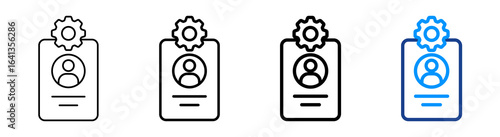 Business Profil Icon Multiple Outline Collection Set