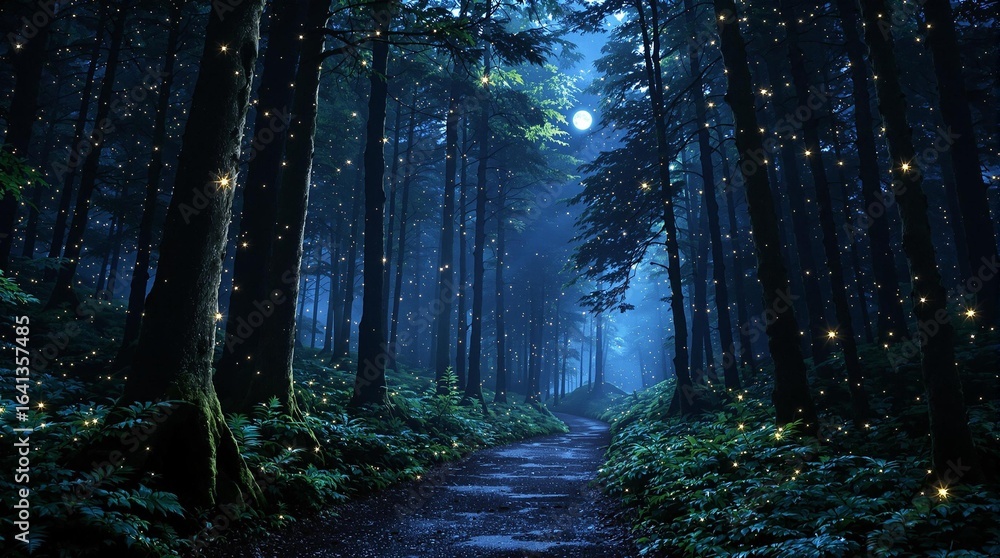 Fototapeta premium Misty Dawn in an Ancient Forest