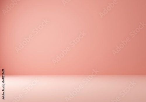 A soft pink gradient background with a lighter surface below, creating a studio or display space.