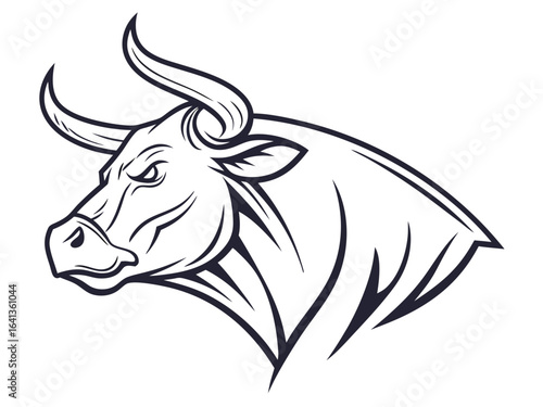 Farm Fresh Logo of Catttel Company. A stylized, vintage-inspired logo for Cattel featuring a profile of a cow in a circle, with a ribbon banner displaying the company name and with a field backgroun