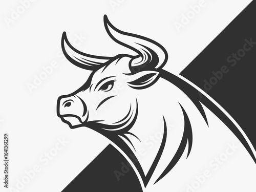 Farm Fresh Logo of Catttel Company. A stylized, vintage-inspired logo for Cattel featuring a profile of a cow in a circle, with a ribbon banner displaying the company name and with a field backgroun