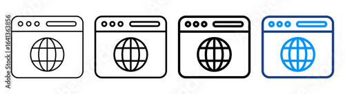 Browser Icon Multiple Outline Collection Set