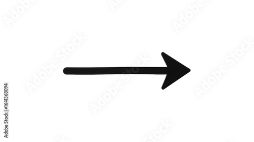 Simple Black Right-Pointing Arrow Minimalist Solid Vector Icon  isolated on transparent background
