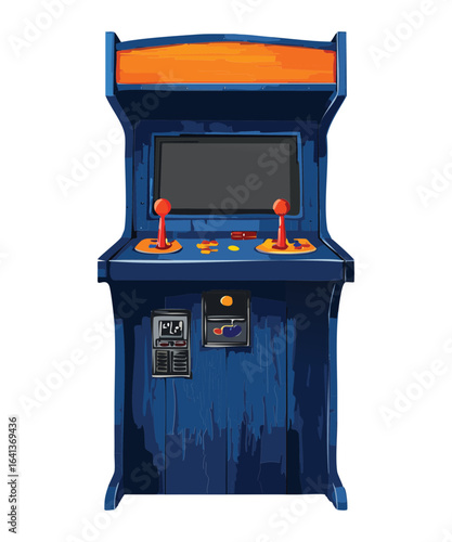 Classic retro arcade video game machine for entertainment