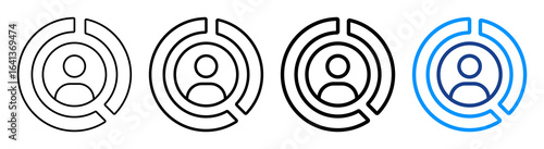 Demographics Icon Multiple Outline Collection Set