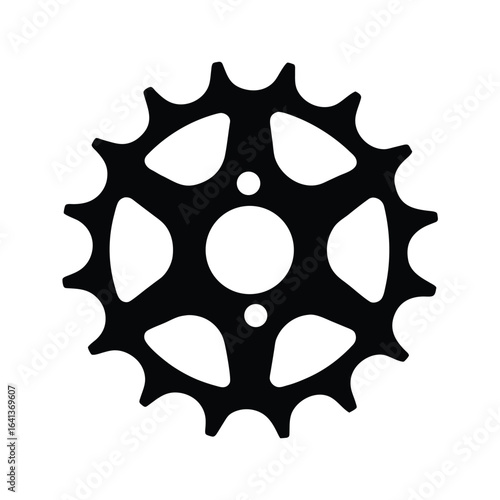 Bicycle sprocket  silhouette vector, Set of Bicycle sprocket  silhouette vector 