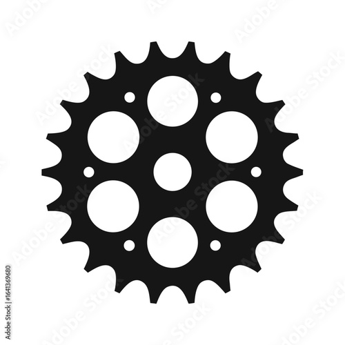 Bicycle sprocket  silhouette vector, Set of Bicycle sprocket  silhouette vector 