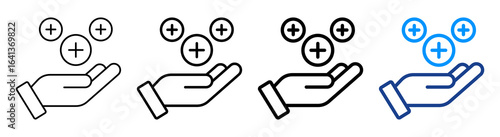 Benefits Icon Multiple Outline Collection Set