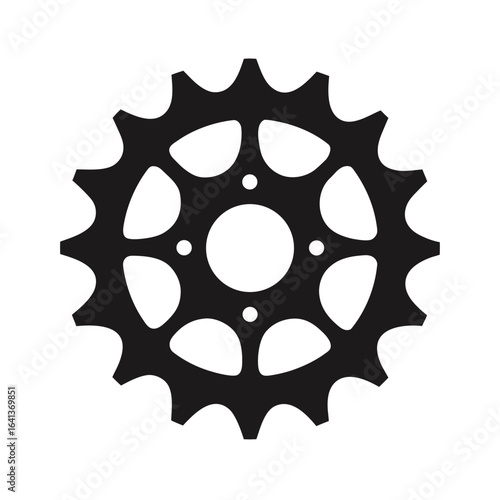 Bicycle sprocket  silhouette vector, Set of Bicycle sprocket  silhouette vector 