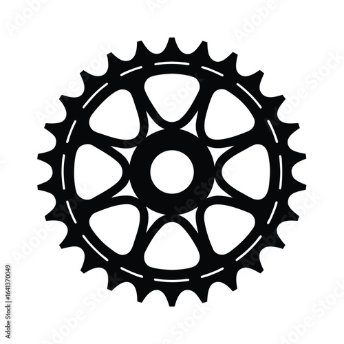 Bicycle sprocket  silhouette vector, Set of Bicycle sprocket  silhouette vector 