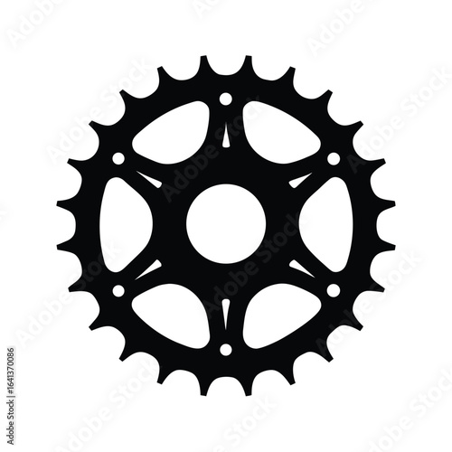 Bicycle sprocket  silhouette vector, Set of Bicycle sprocket  silhouette vector 