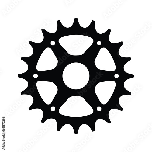 Bicycle sprocket  silhouette vector, Set of Bicycle sprocket  silhouette vector 