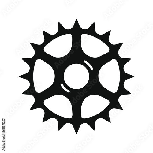 Bicycle sprocket  silhouette vector, Set of Bicycle sprocket  silhouette vector 
