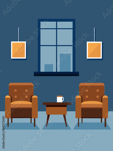 Wallpaper Mural industrial office lounge leather armchairs setup Torontodigital.ca