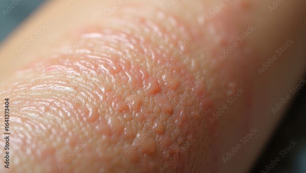 Fototapeta premium Piel humana con arrugas profundas prominentes y líneas finas grabadas en la superficie, causadas por una deshidratación crónica severa