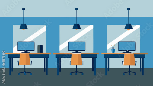 sleek open plan office height adjustable desks